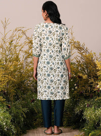 Libas Floral Printed Straight Kurta