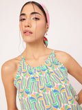 DressBerry Kaleidoscope Printed Strappy A-Line Top