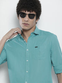 The Indian Garage Co Men Blue Solid Casual Shirt