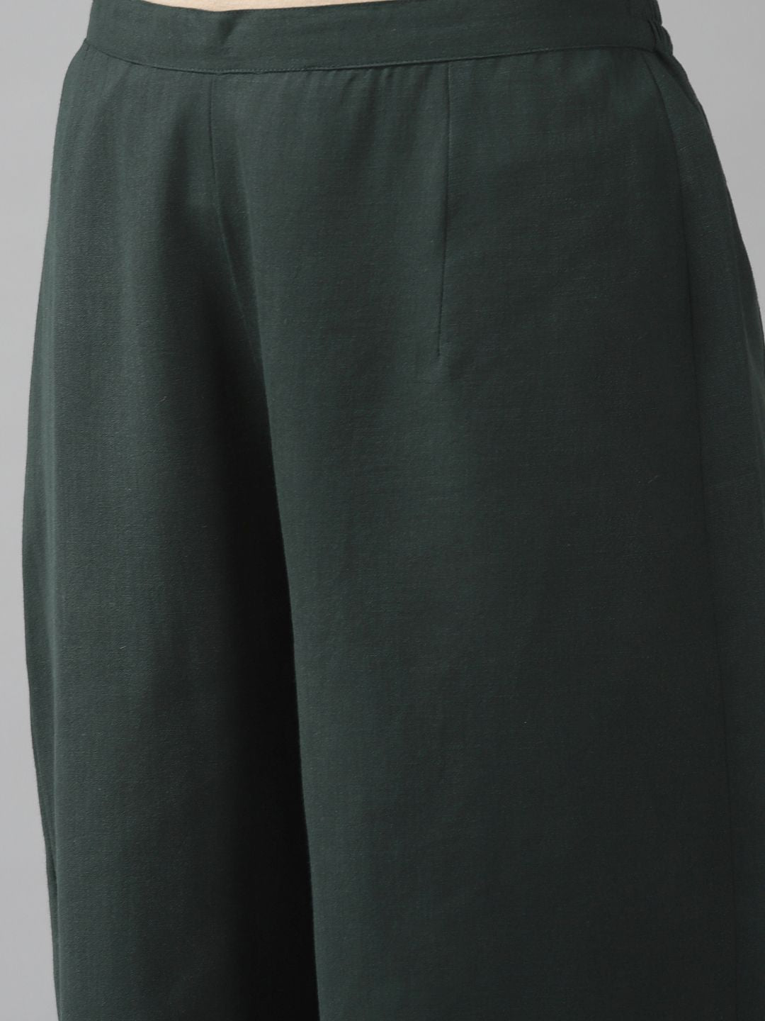 Indo Era Women Green Yoke Design Regular Kurta with Palazzos & Dupatta