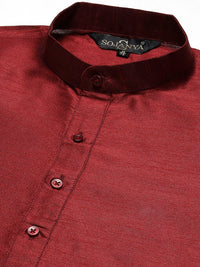 SOJANYA Men Woven Design Kurta with Churidar with Nehru Jacket