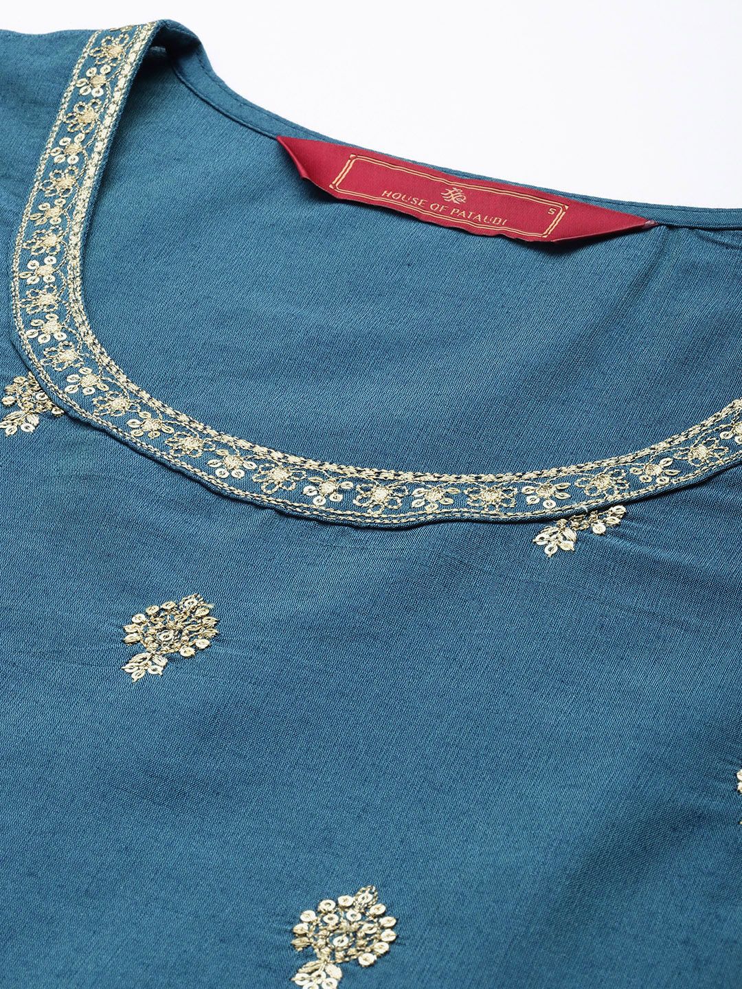 House of Pataudi Embellished Straight Jashn Kurta