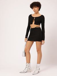 DressBerry Y2K Knotty Chic Backless Co-Ords