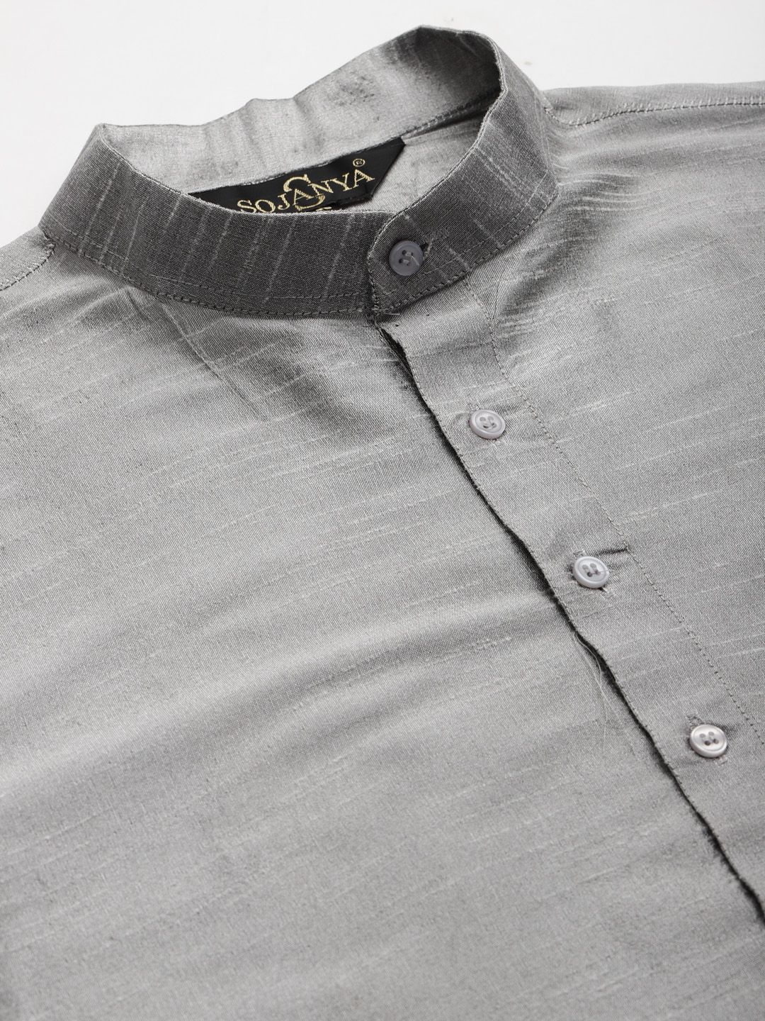 SOJANYA Men Grey & Blue Kurta with Churidar