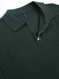 Thomas Scott Men Bio Finish Solid Polo Collar Cotton T-shirt