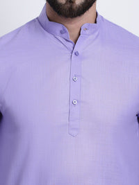 SOJANYA Mandarin Collar Roll Up Sleeves Kurta