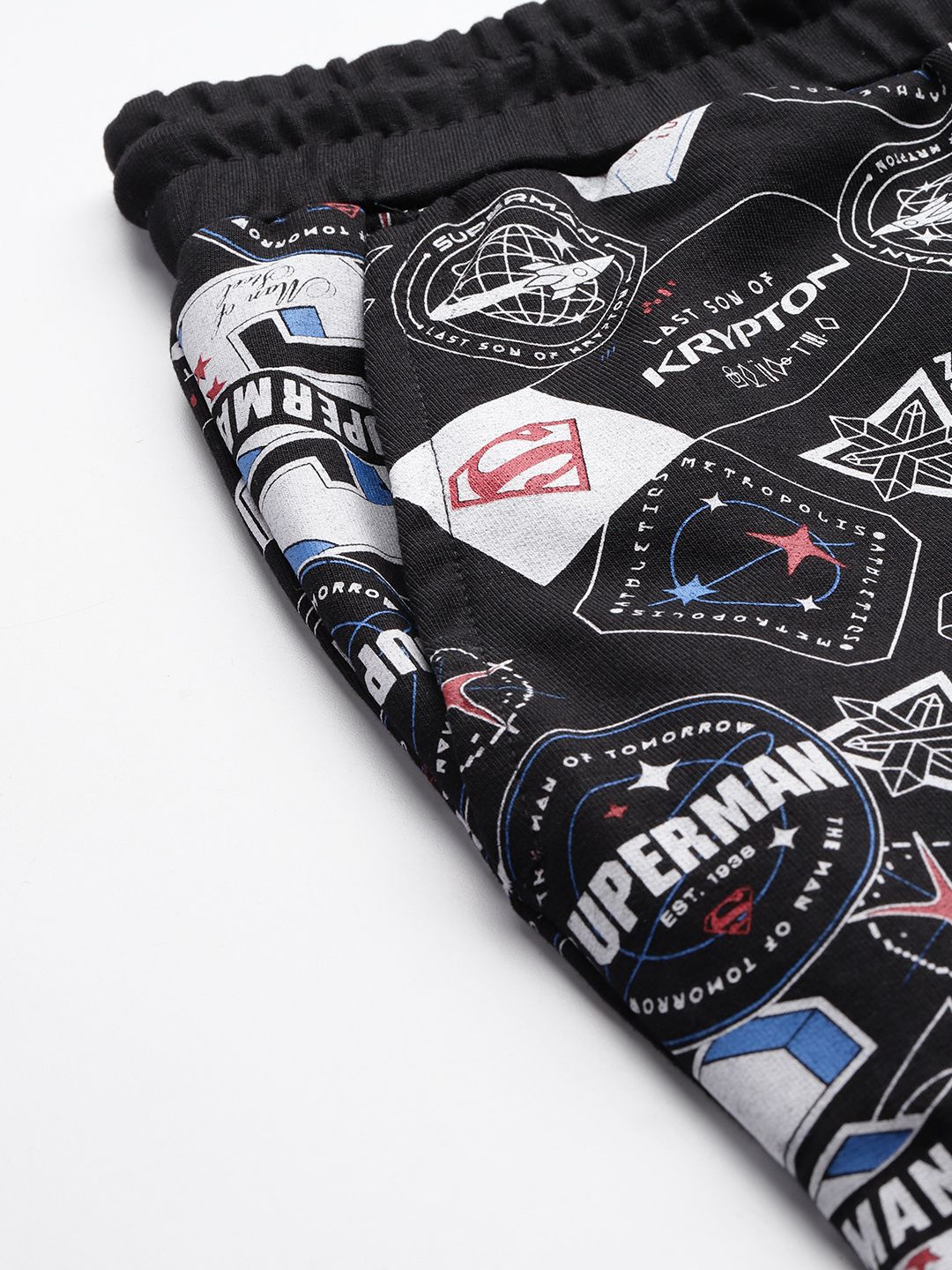 The Indian Garage Co Men Superman Printed Loose Fit Shorts