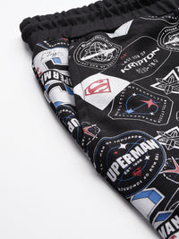 The Indian Garage Co Men Superman Printed Loose Fit Shorts