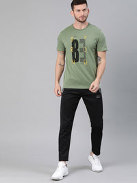 HRX by Hrithik Roshan Men Olive Green Solid Bio-Wash Running Tshirt