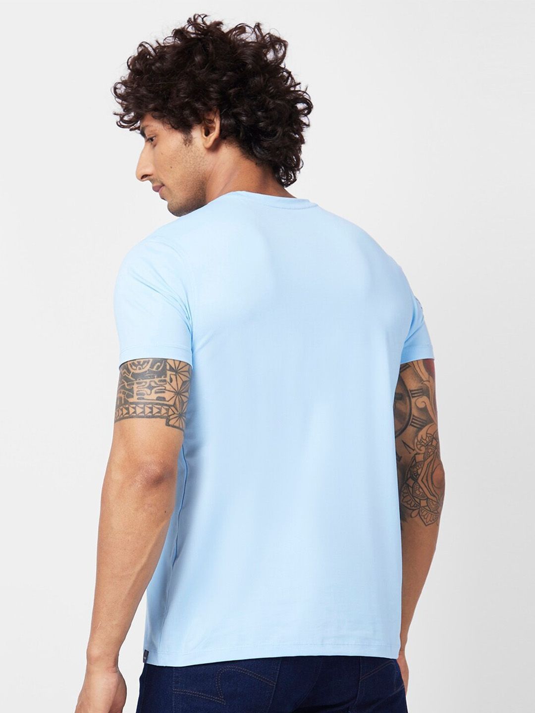 SPYKAR Round Neck Slim Fit Cotton T-shirt