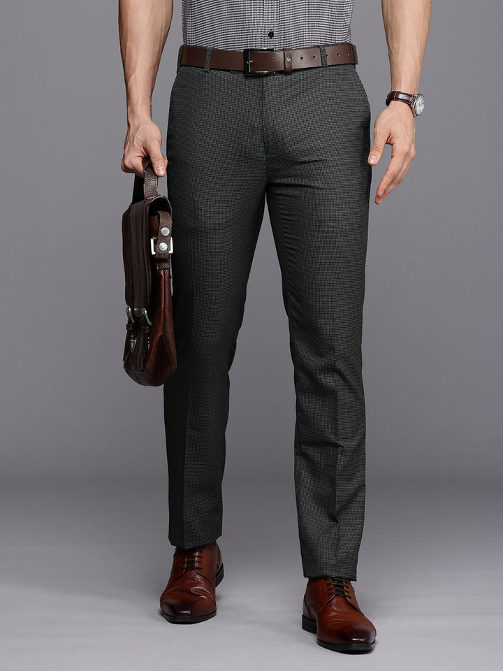 Raymond Men Checked Slim Fit Seluar Formal