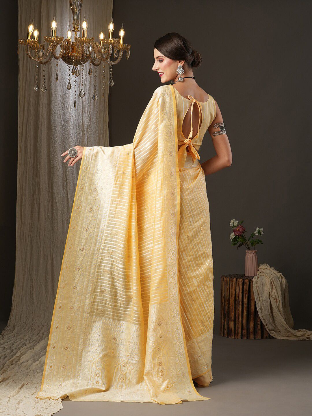 Saree mall Ethnic Motifs Woven Design Zari Festive Sarees