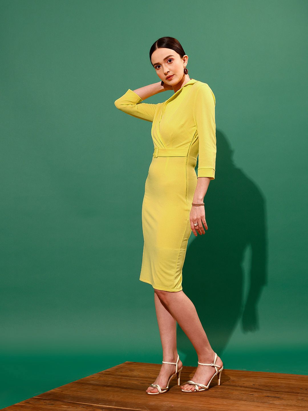 WORK IT by STREET 9 Lapel Collar Sheath Dress