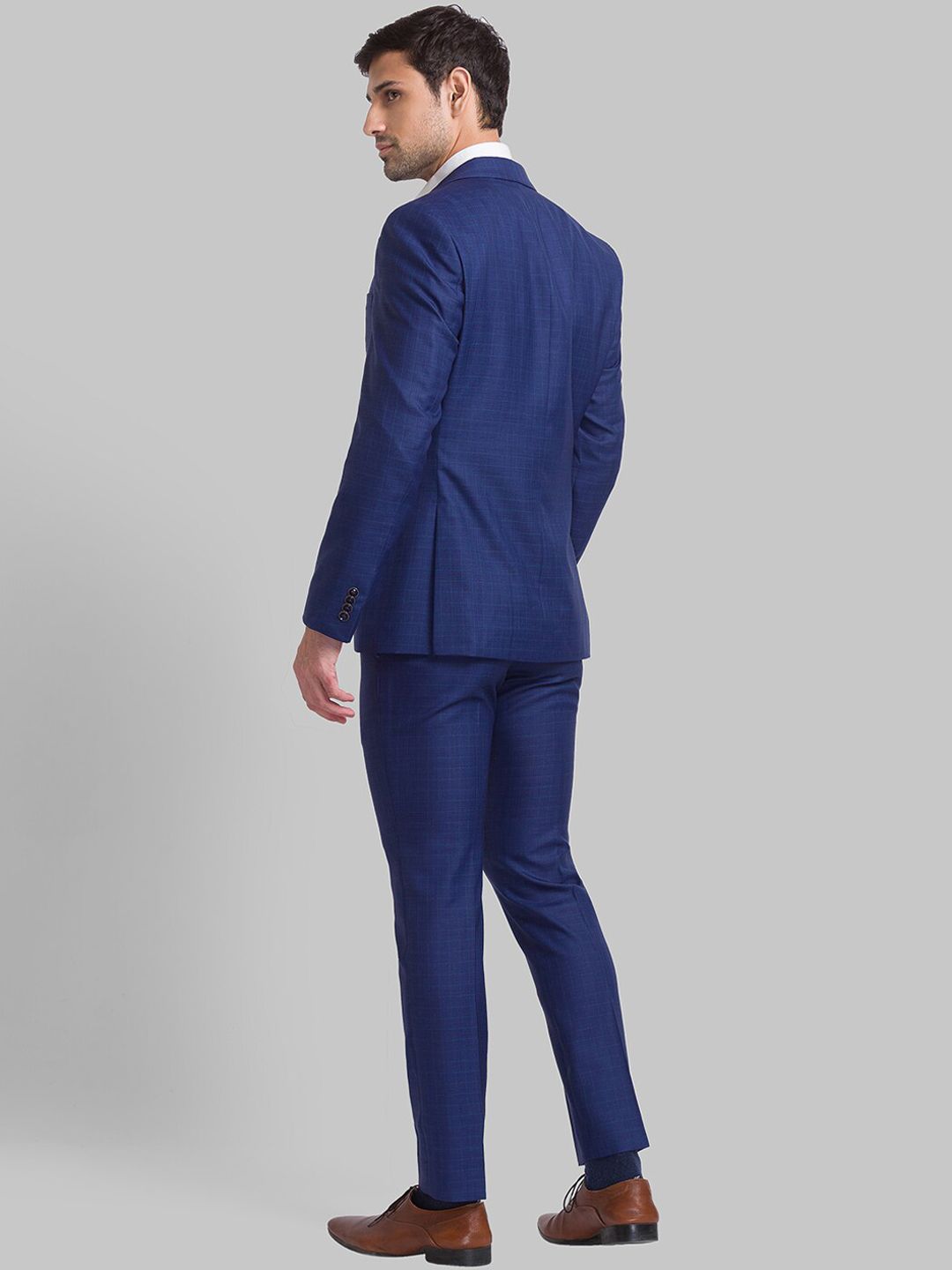 Park Avenue Men Checked Single-Breasted 2-Piece Suit