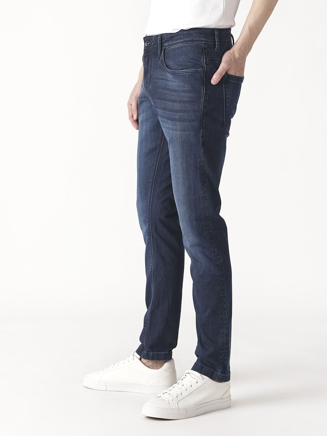 RARE RABBIT Men Oeko Mid-Rise Slim Fit Jeans
