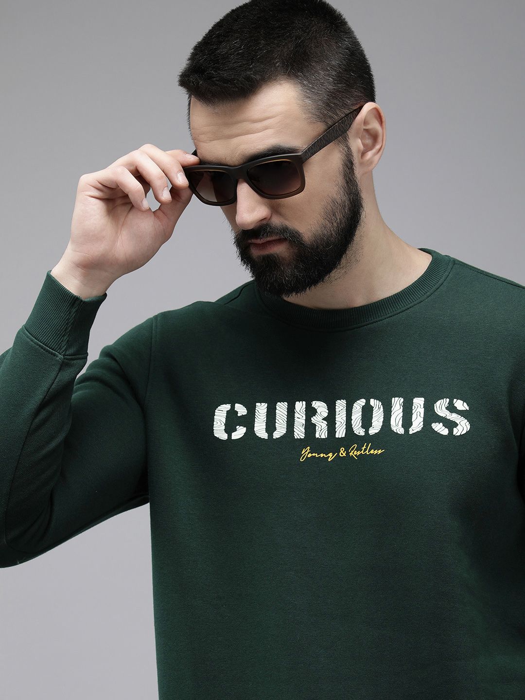 SPYKAR Typography Printed Pullover Sweatshirt