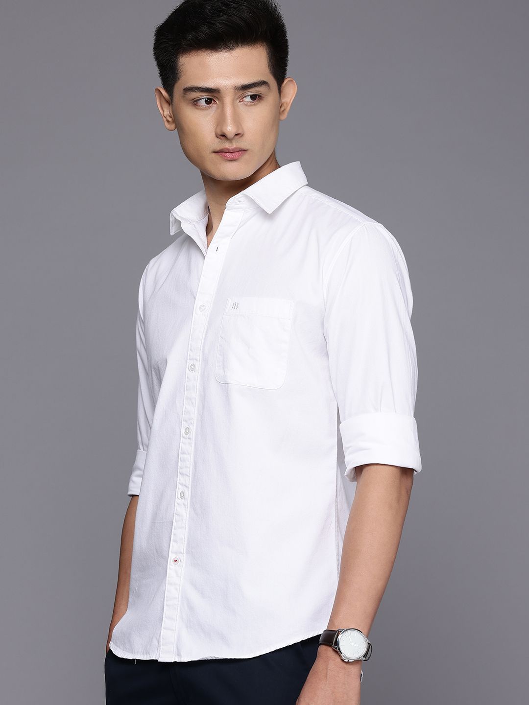 Raymond Slim Fit Pure Cotton Casual Shirt