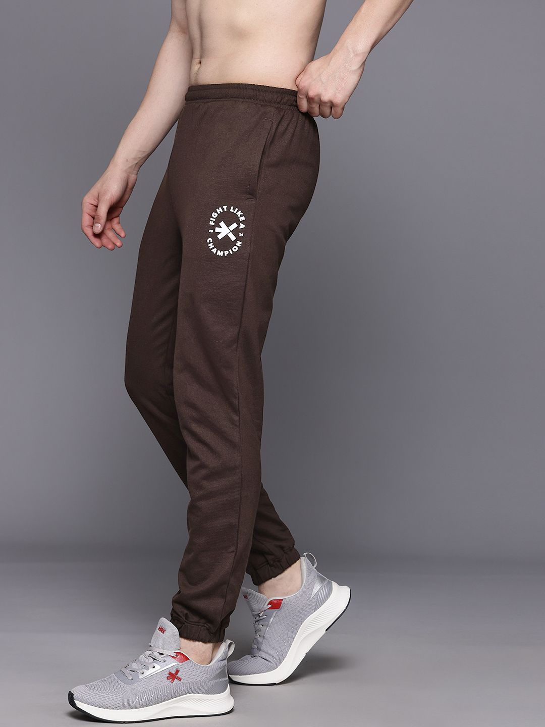 HRX by Hrithik Roshan Men Brand Logo Detail Mid-Rise Regular Fit Training Joggers
