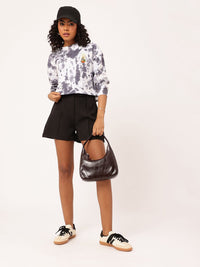DressBerry Dyed & Printed Cotton Terry Boxy Sweatshirt