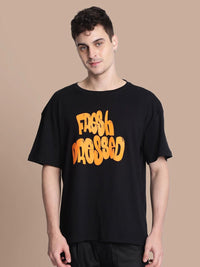 Bene Kleed Men Typography Printed Drop-Shoulder Sleeves T-shirt