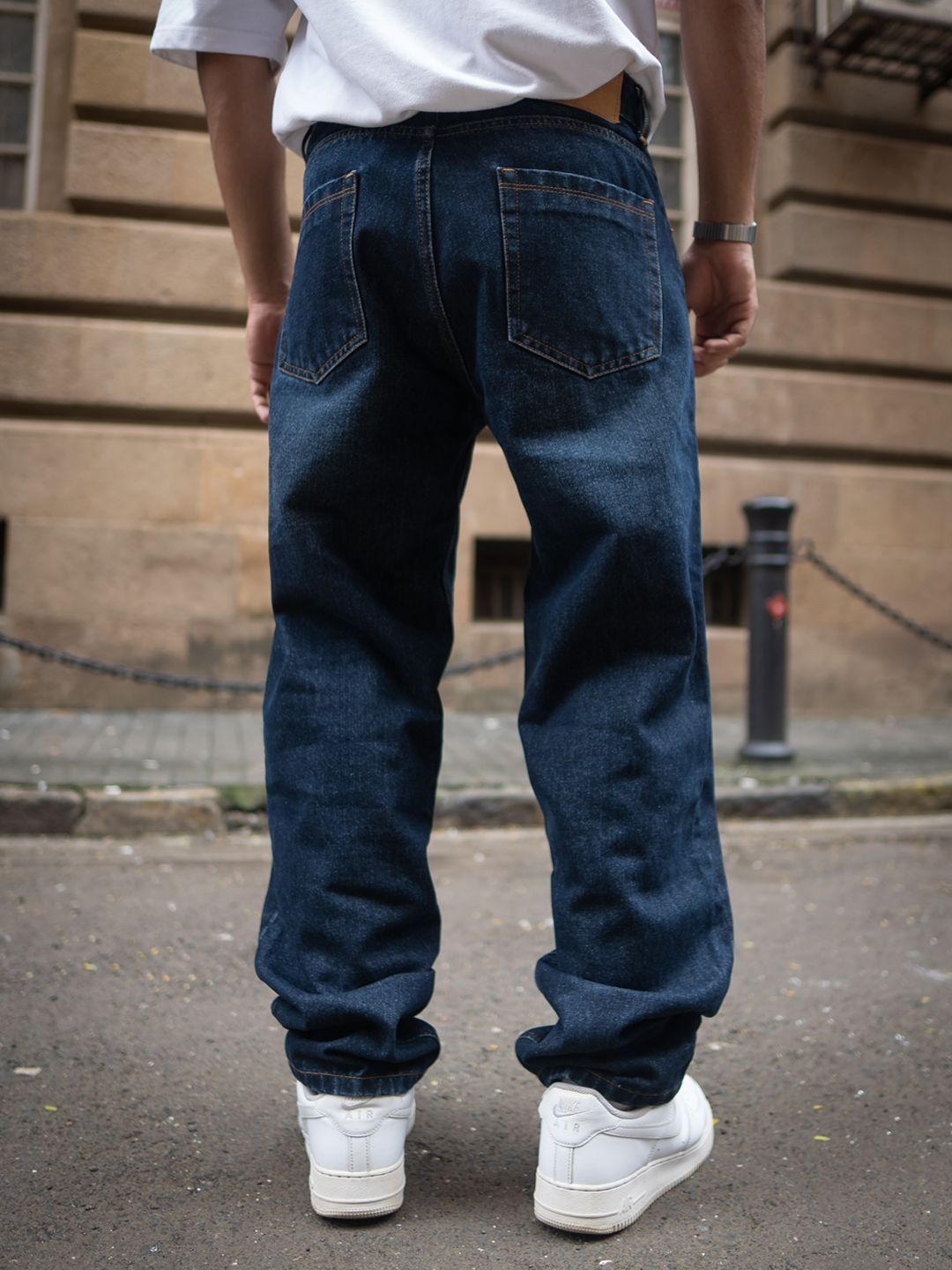 Powerlook Men Relaxed Fit Mildly Distressed Light Fade Jeans