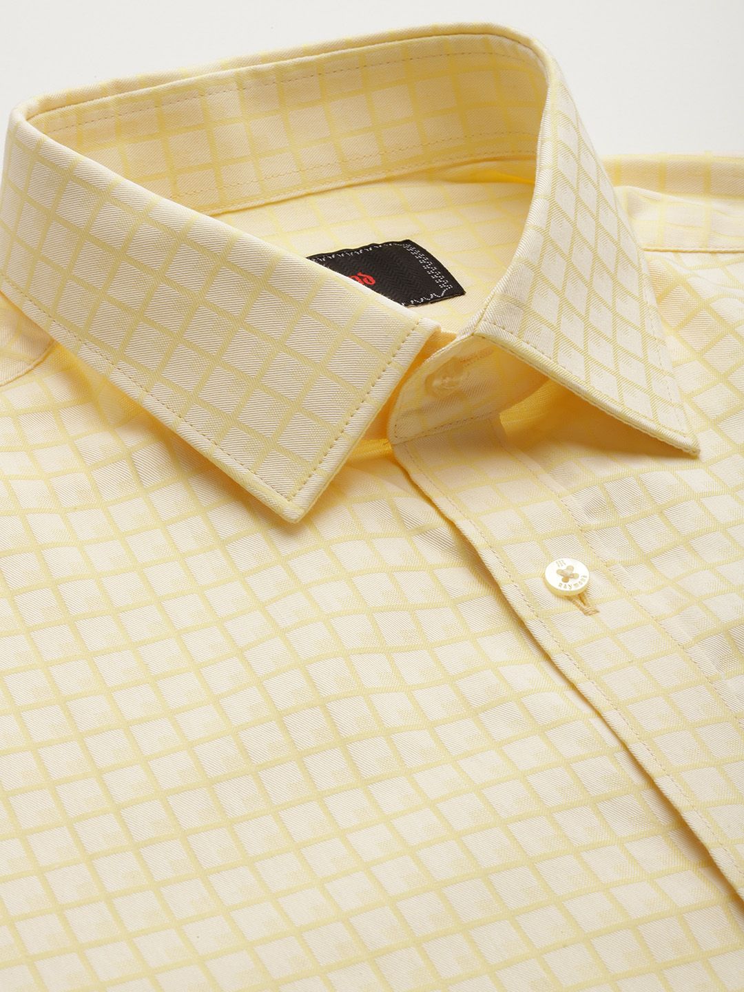 Raymond Pure Cotton Slim Fit Self-Checked Formal Shirt