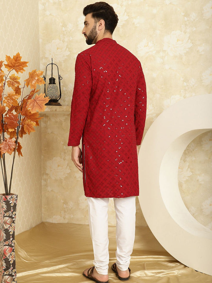 SOJANYA Kurta Kapas Tulen Bersulam Labuci Biasa dengan Churidar