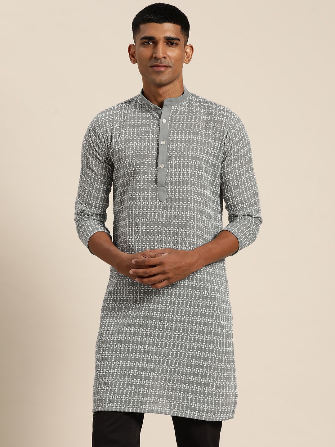 SOJANYA Cotton Sulam Kurta