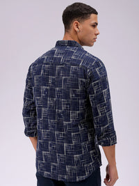 The Indian Garage Co Men Cutaway Collar Checked Cotton Slim Fit Casual Shirt