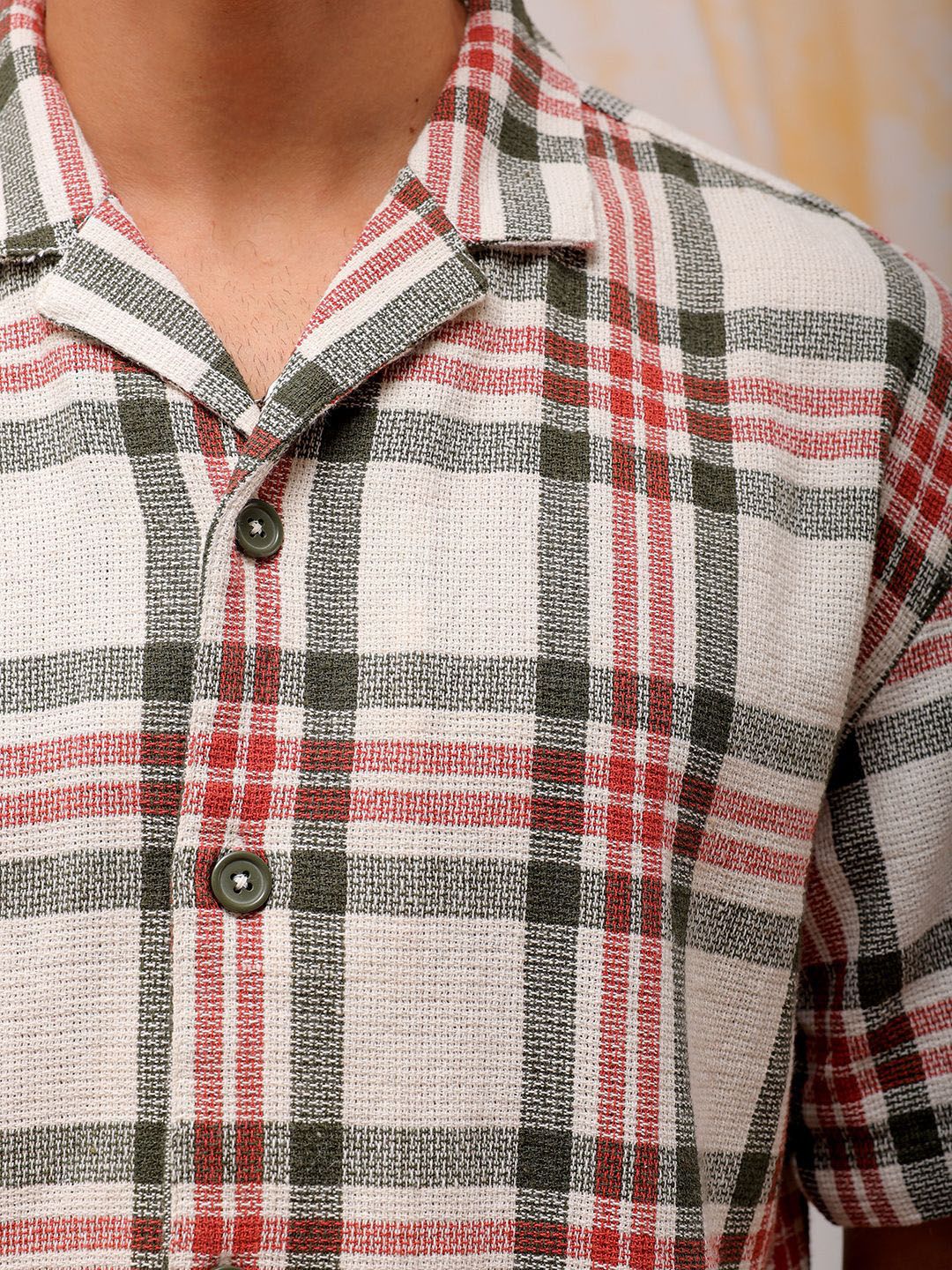 The Indian Garage Co Men Relaxed Fit Checked Resortwear Shirt