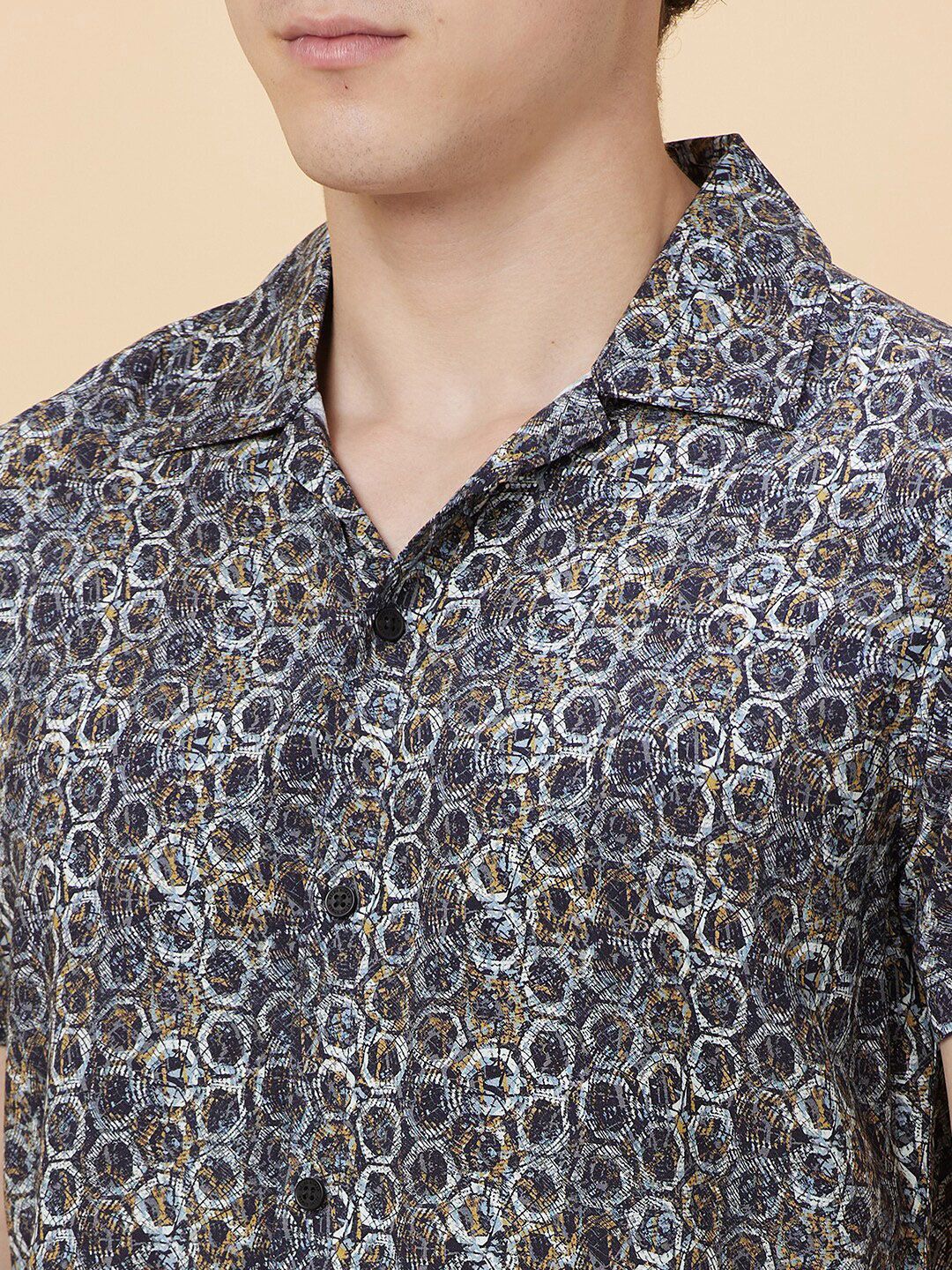 Being Human Slim Fit Geometric Printed Casual Shirt