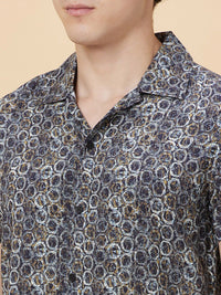 Being Human Slim Fit Geometric Printed Casual Shirt