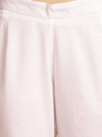 Anouk Pleated Round Neck Round Neck Cotton Kurta with Trousers