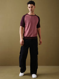DILLINGER Men Colourblocked Ultra Soft Drapey Cotton Raglan T-Shirt