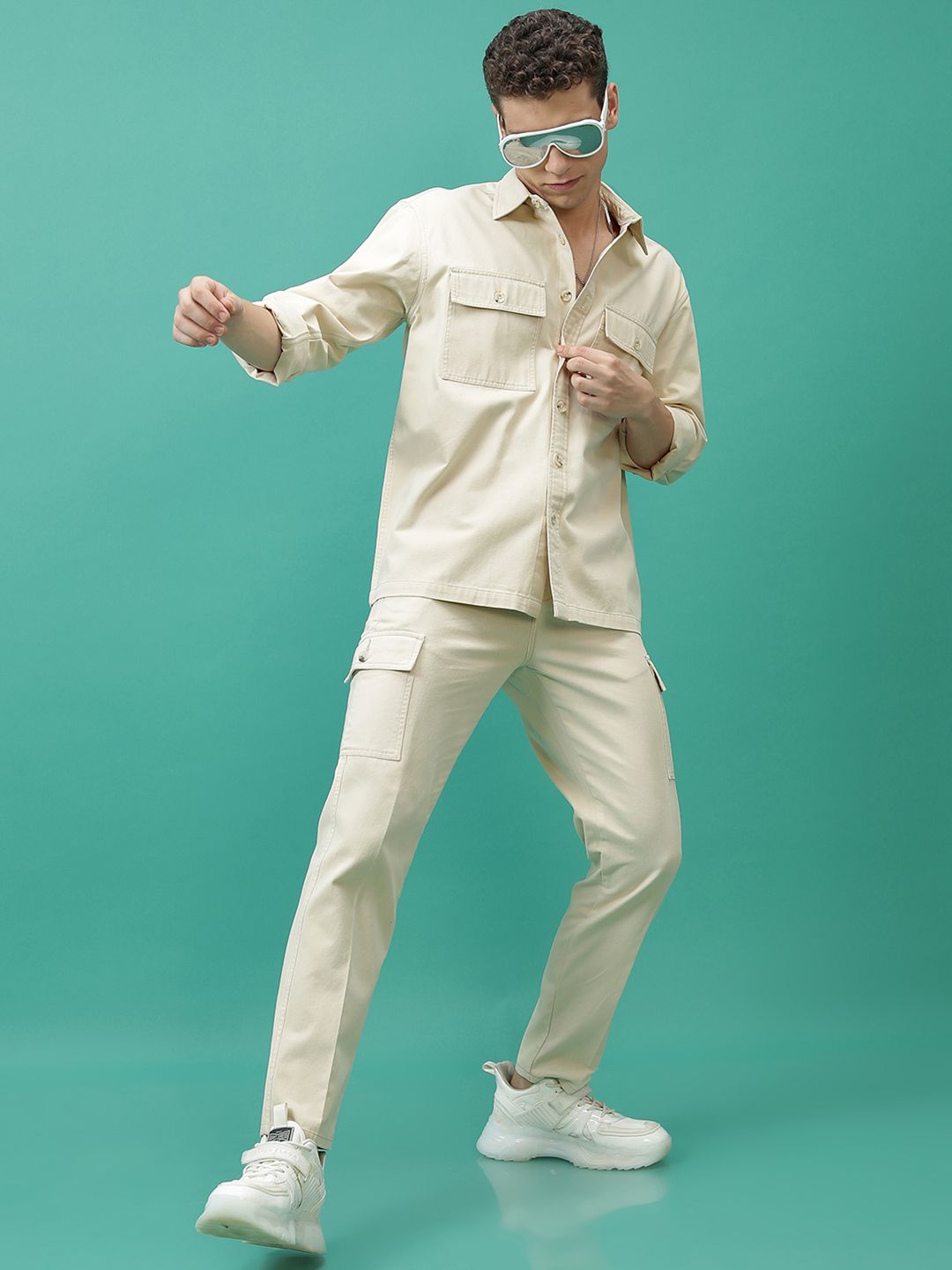 HIGHLANDER Men Cotton Cargo Trousers