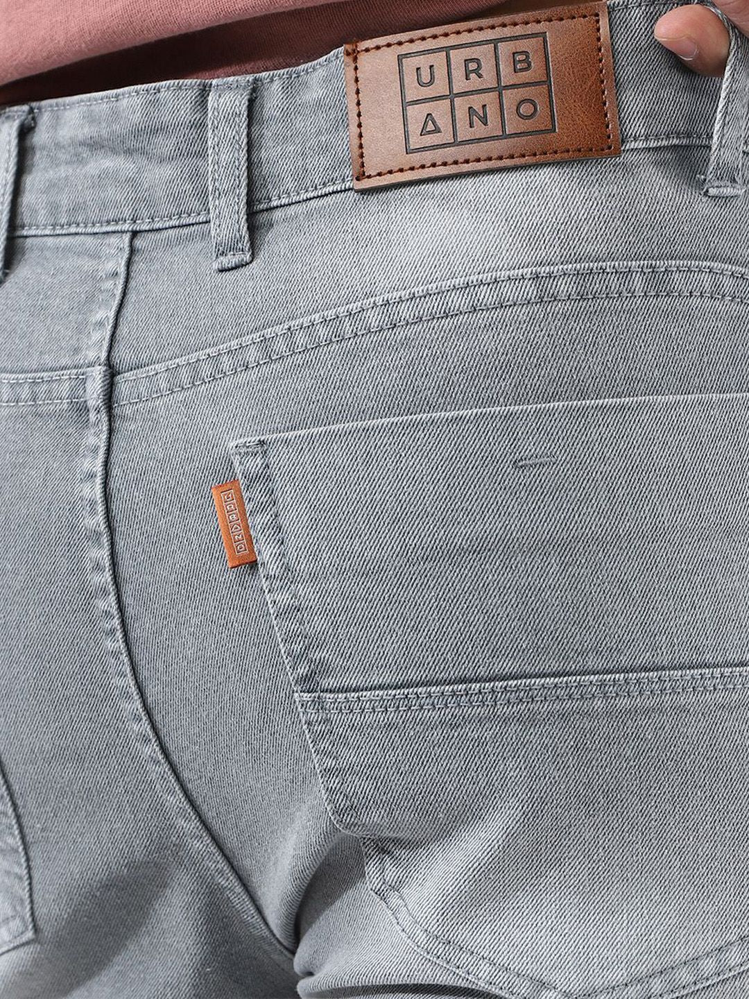 Urbano Fashion Men Straight Fit Mid-Rise Light Fade Stretchable Jeans