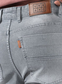 Urbano Fashion Men Straight Fit Mid-Rise Light Fade Stretchable Jeans