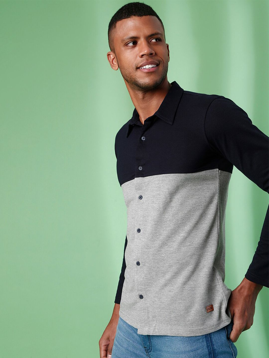 Campus Sutra Men Blue Classic Casual Shirt