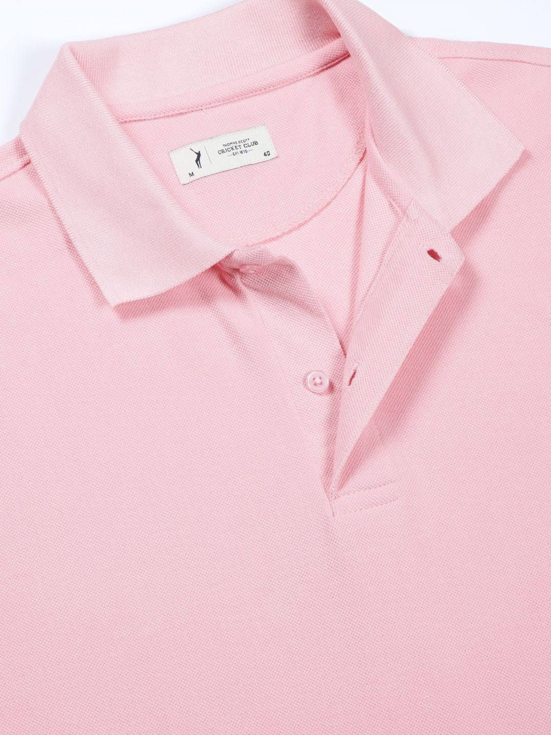 Thomas Scott Men Typography Printed Polo Collar Cotton T-shirt
