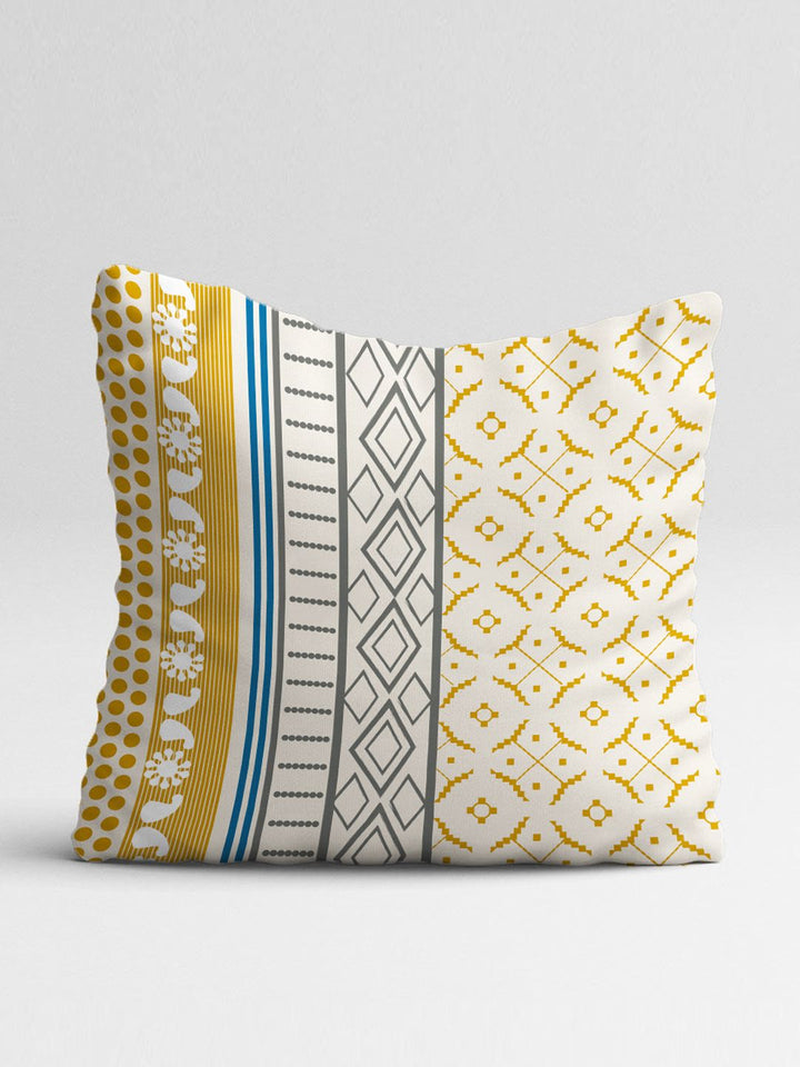 STITCHNEST Pink & Off-White Set of 5 Aztec Printed Square Cushion Covers