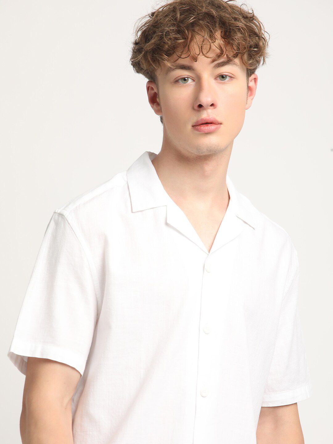 THE BEAR HOUSE Slim Fit Pure Cotton Casual Shirt