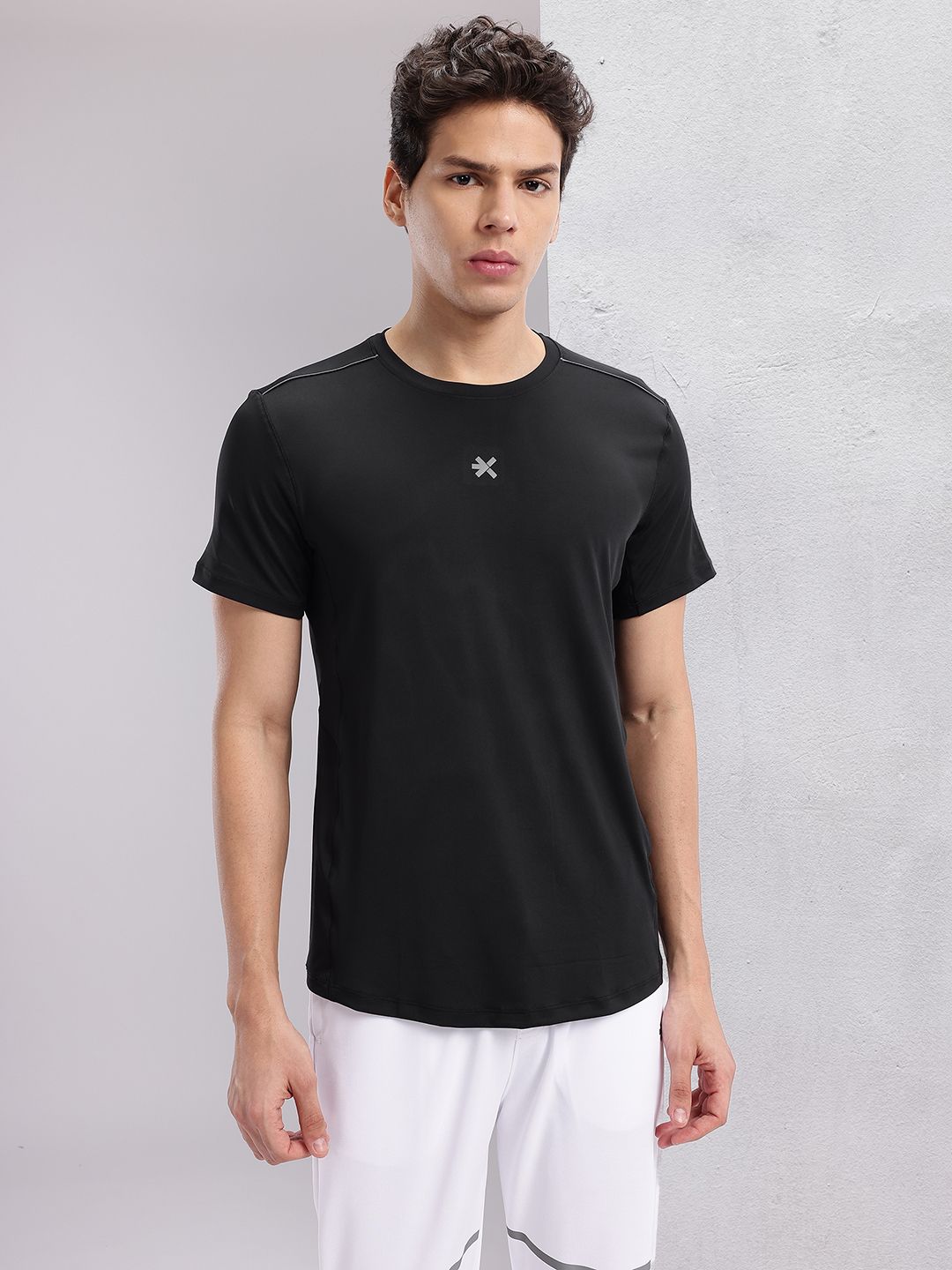 HRX by Hrithik Roshan Men Solid Round Neck Running T-shirt with Perforations