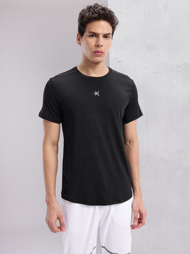 HRX by Hrithik Roshan Men Solid Round Neck Running T-shirt with Perforations