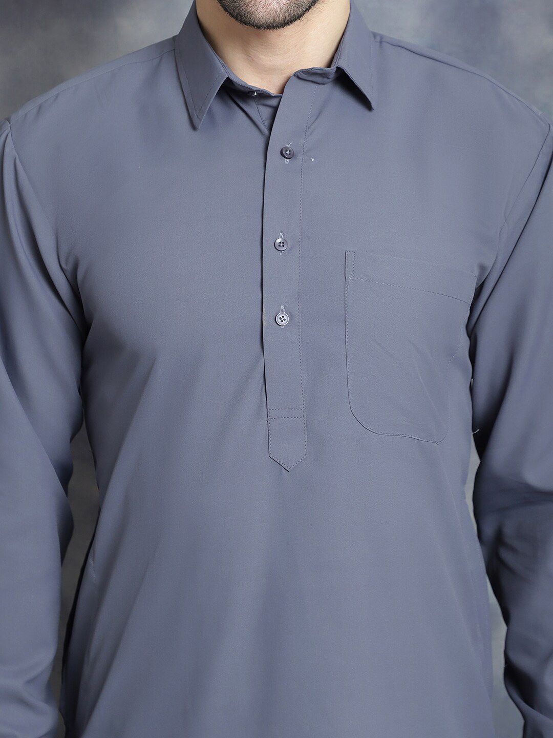 Jompers Shirt collar Regular Pathani Kurta With Salwar