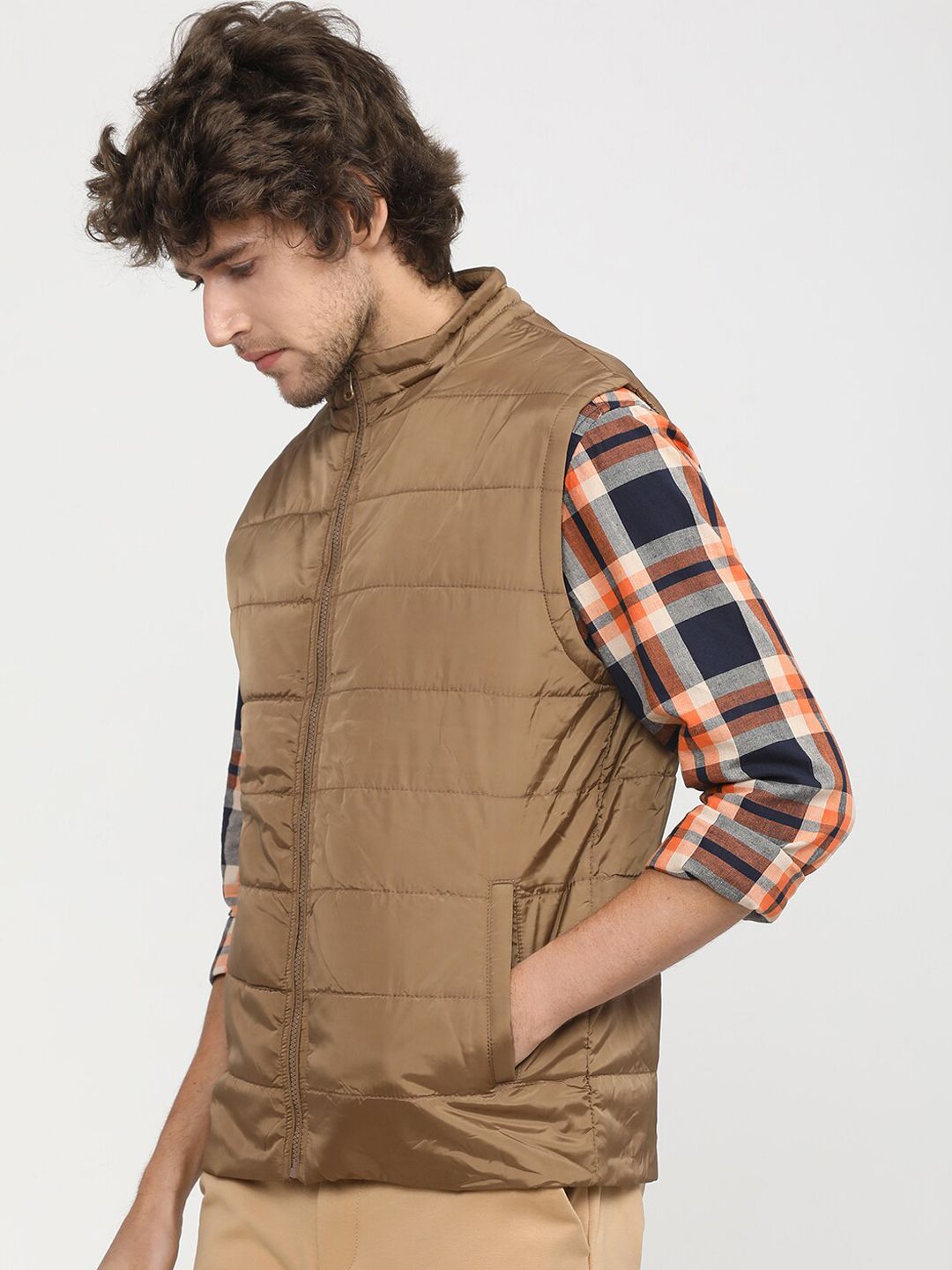 HIGHLANDER Men Brown Padded Jacket