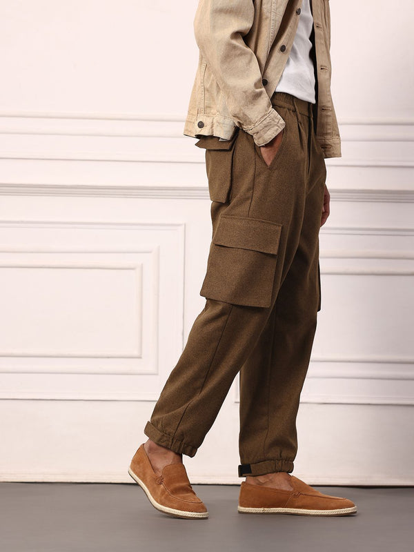 Mr Bowerbird Men Oversized Fit Pleated Cargos