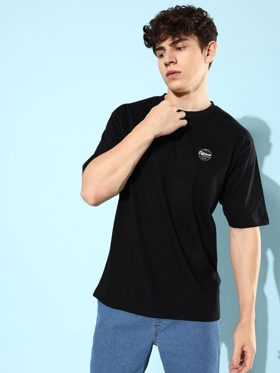 Difference of Opinion Men Graphic Printed Oversized T-shirt