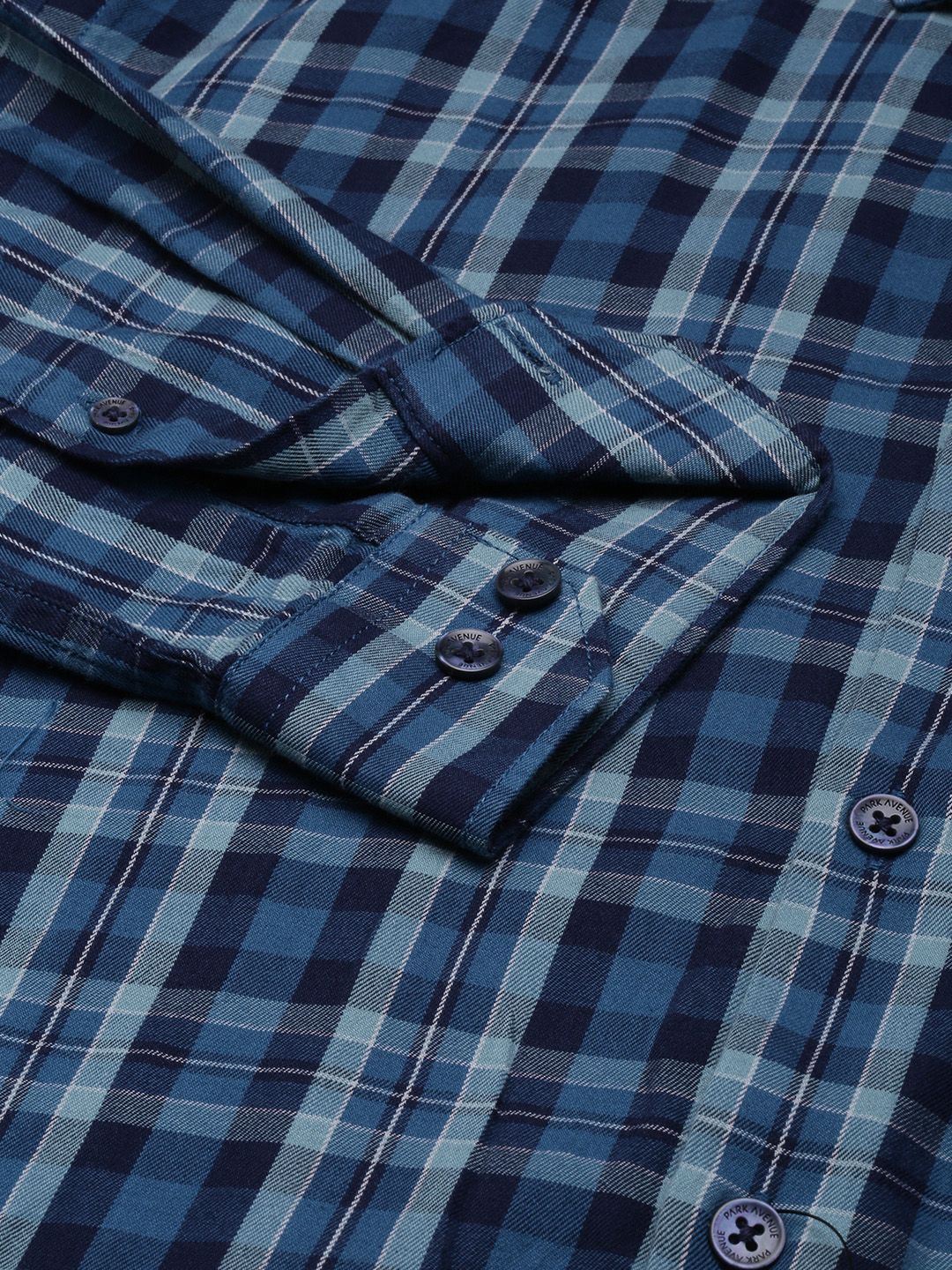 Park Avenue Slim Fit Checked Pure Cotton Casual Shirt