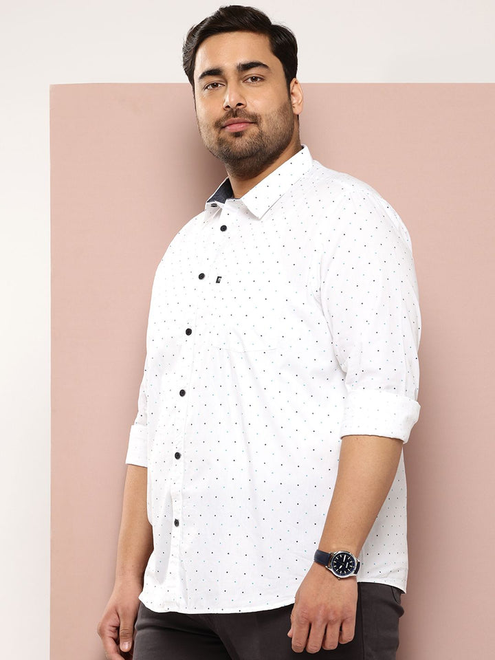 Thomas Scott Plus Size Premium Printed Pure Cotton Casual Shirt