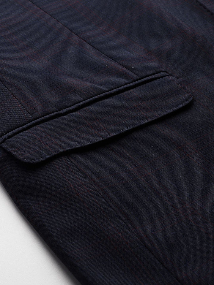 Park Avenue Super Slim Fit 2-Piece Checked Formal Suit